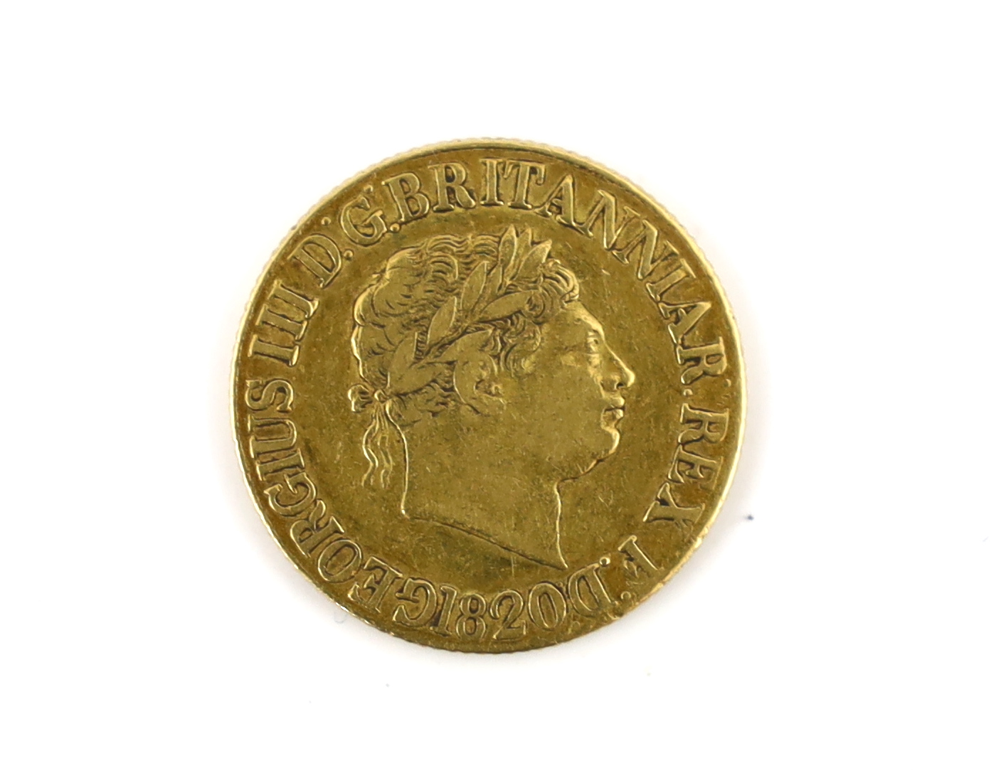 British Gold coins, George III sovereign 1820, good fine